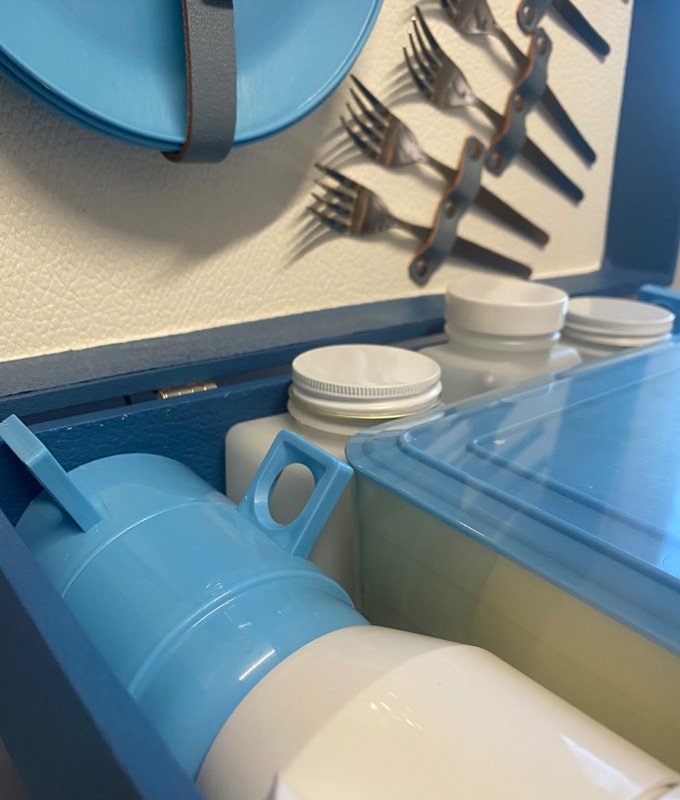 Vintage Sirram Four Person Picnic Set | Blue Box Vintage