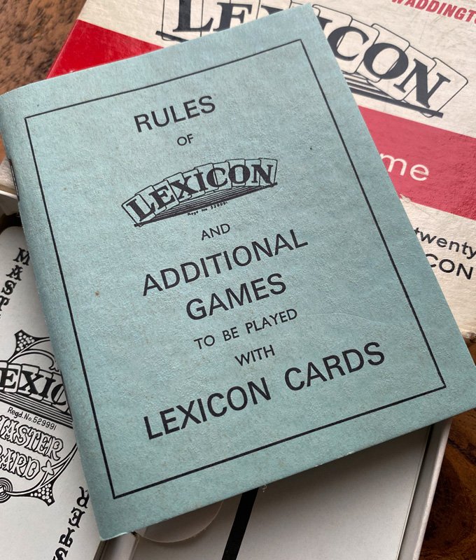 Vintage Lexicon Card Game | Blue Box Vintage